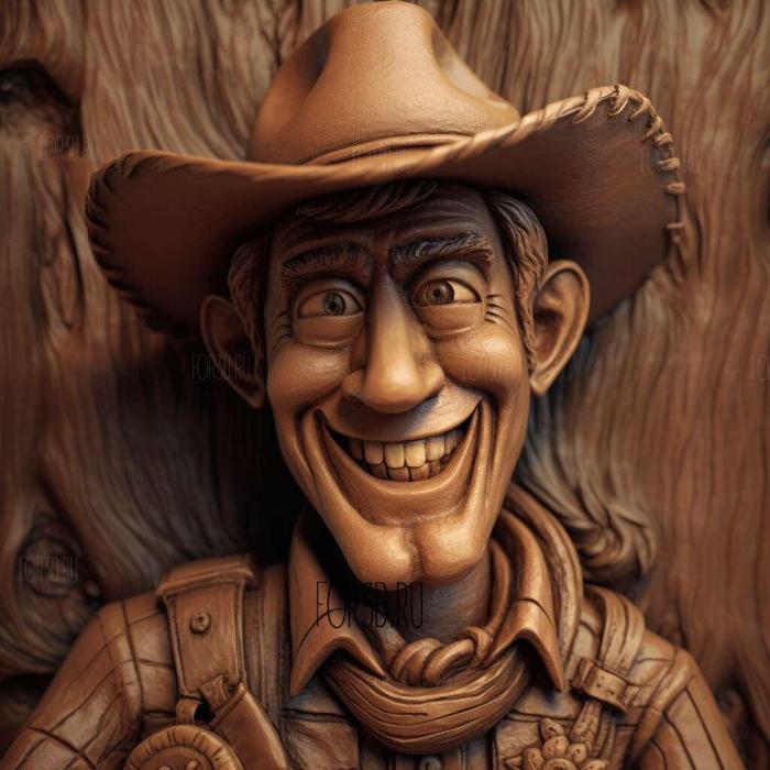Sheriff Woody 4 stl model for CNC